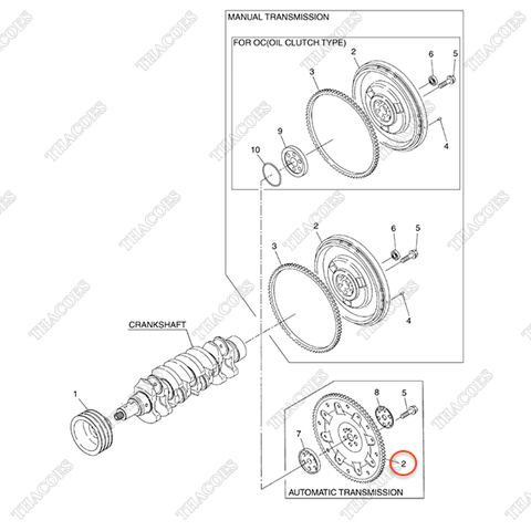 (AT) Bánh đà A-12331-40K00 (FD20C7, FD20T7, FD20W7, FD25C7, FD25T7, FD25W7, FD30C7, FD30T7, FD30W7)