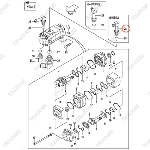 Rắc co bơm 04150-20404