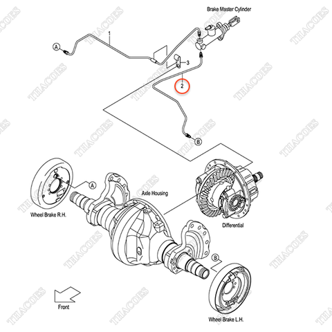 (AT) Ống dầu phanh trái 22N55-42802