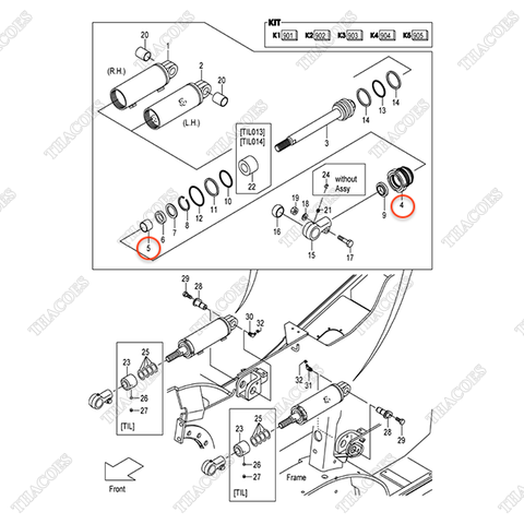 (K5 905) Dẫn hướng 22N58-52941 (INC.4,5)