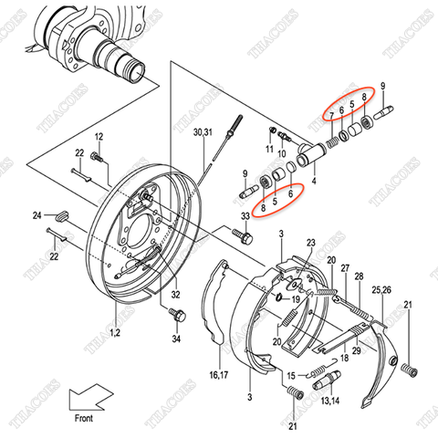 Cuppen xi lanh bánh 22673-79801