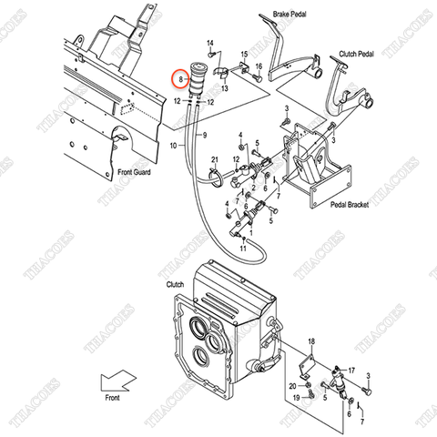 (Seri 179-Up) Bình dầu phanh 216G5-42011