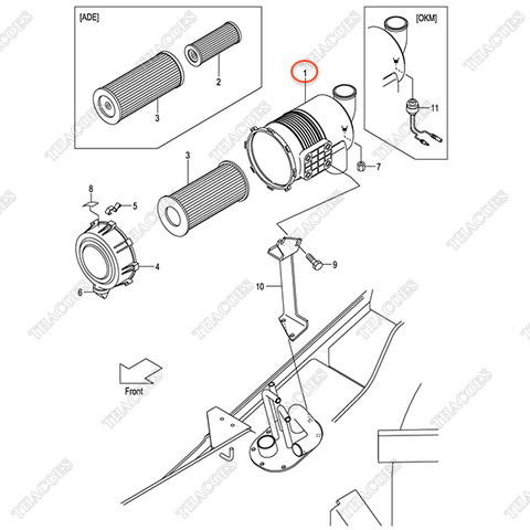 Hộp lọc gió tinh 216G1-02451; 516G0-60101