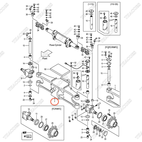 (Seri 276-Up) Cầu sau 22B54-30121
