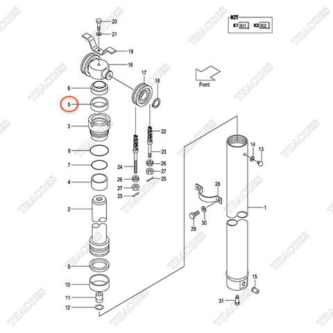 (VFHM2N5) (K2 902) Phớt cổ B-30961-55013 (Xi lanh giữa)