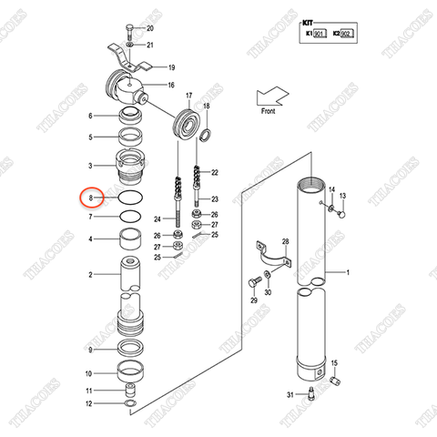 (VFM2N5) (K2 902) Oring B-95151-07500