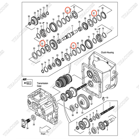 Vòng trong 12N43-42211, bộ đồng tốc