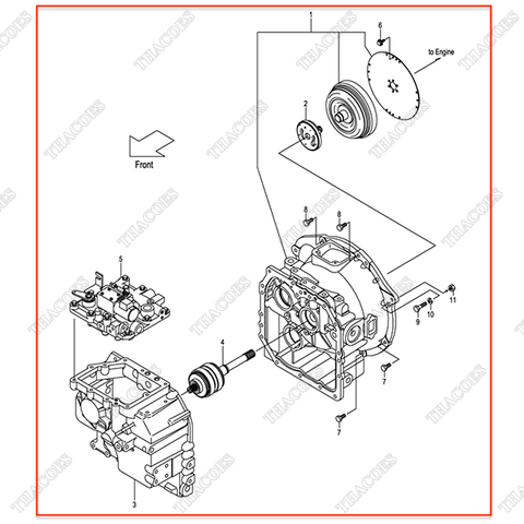 (AT) Cụm hộp số 12N52-50201 (INC.1-5)