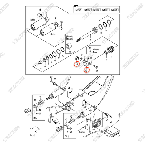 (Seri 119-Up) (K4 904) Đầu xi lanh 22N48-52931 (INC.13,14)