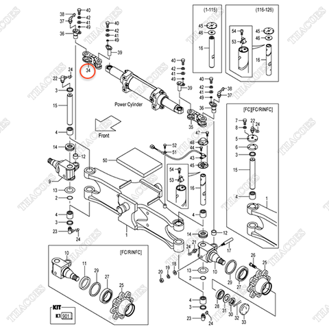(Seri 113~275) Giằng lái phải 22N54-32351