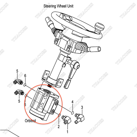 (K1) Bộ phớt van lái 22N54-10342 (OBT) (Inc.15-17,20,21,23,24,34,35,39)