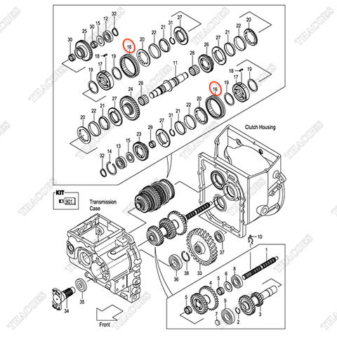 Vòng răng chuyển số 12N43-42151