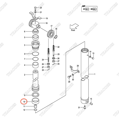 (VFHM2N5) (K2 902) Dẫn hướng B-B6181-75007 (xi lanh giữa)