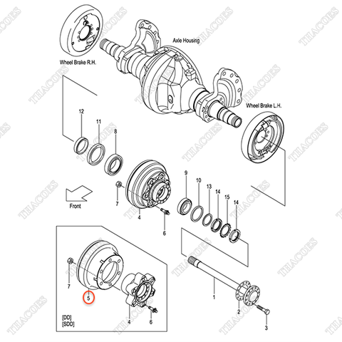 Trống phanh 53657-42081 (DD) (SDD)