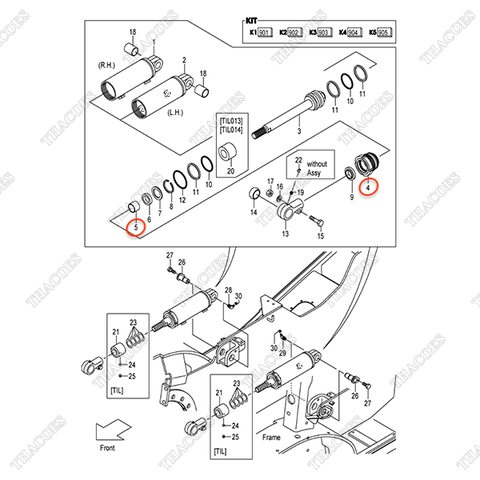 (Seri 119-Up) (K5 905) Dẫn hướng 22N48-52941 (INC.4,5)