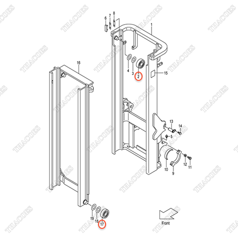 (VFM2N5) Vòng bi nâng 277P8-22051 (119 mm) (4 cái)