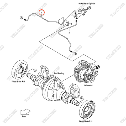 (AT) Ống dầu phanh phải 22N55-42702