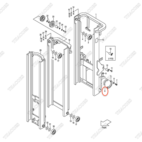 (VFHM2N5) Bạc chân cột 214A8-02201