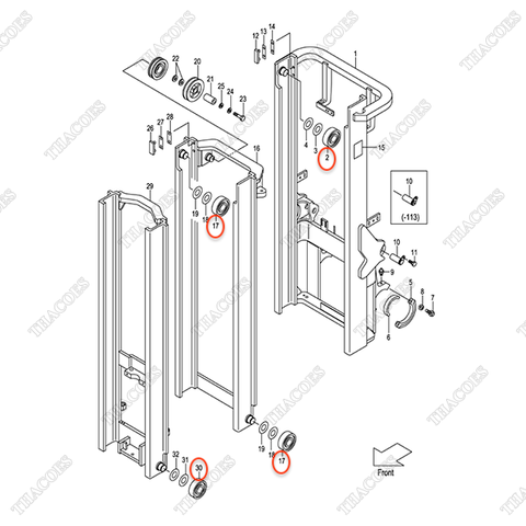 (VFHM2N5) Vòng bi nâng hạ 277P8-22051 (119mm)