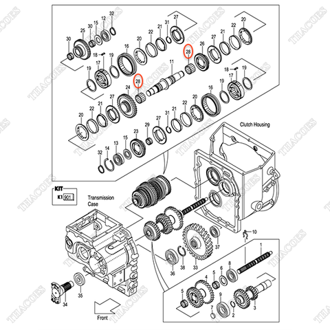 Vòng bi kim 12N43-42301 (2c)