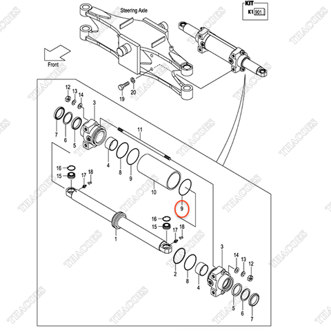(Seri 1-161) (K1 901) Vòng đệm oring 22N54-52151 (2c)