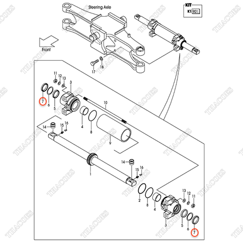 (Seri 2227-Up) Phớt bụi 24320-56871 (2c) (Kit)