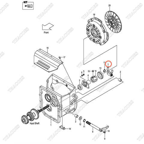 (MT) Càng cua ly hợp 12N43-12101