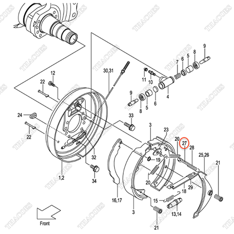 Thanh chống hãm 23653-72161