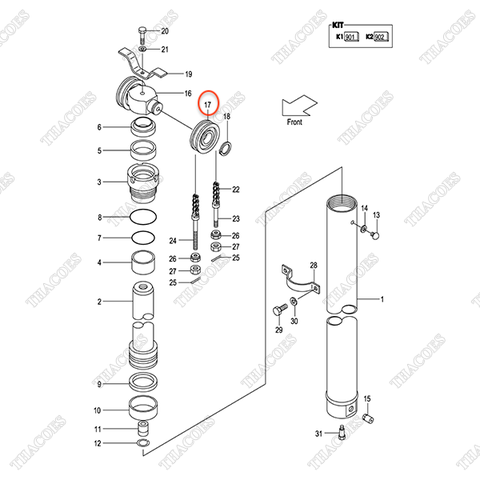 (VFHM2N5) (xi lanh giữa) Vòng bi lăn xích 234A8-43501