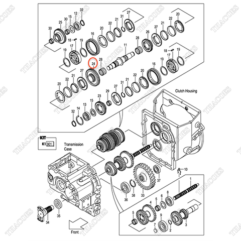 Bánh răng đi chậm 12N43-42261