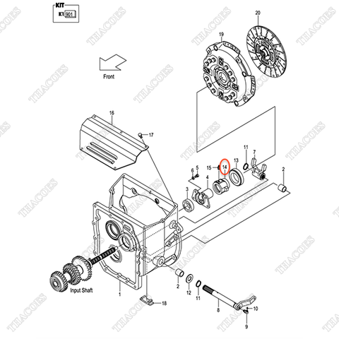 (MT) Vòng bi tê 12N43-12201