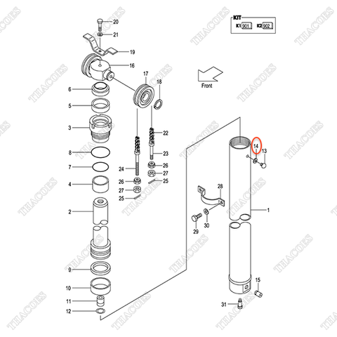 (VFM2N5) (K2 902) Gasket B-B6711-00001