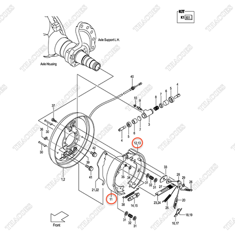 Bộ guốc phanh C-52-13117-53000-Z; C-52-13117-83020-Z; C-52-13117-83010-Z