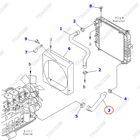 Ống nước dưới 3EC-04-32420; 3EC-04-32421