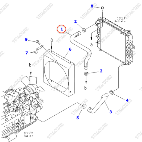 Ống nước trên 3EC-04-32410; 3EC-04-32411