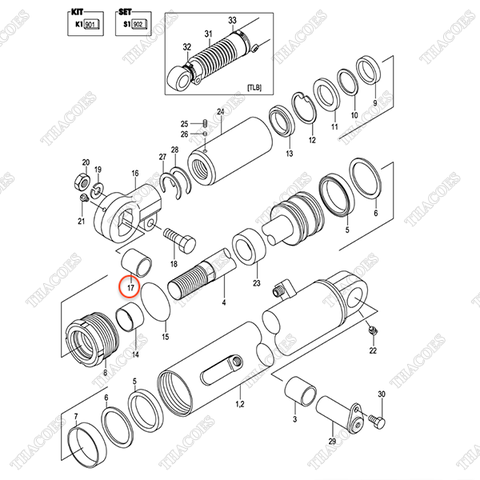 Vòng bi chao 224T8-52421 (mắt trâu)