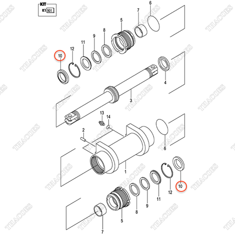(OBT) Phớt bụi 24318-42011