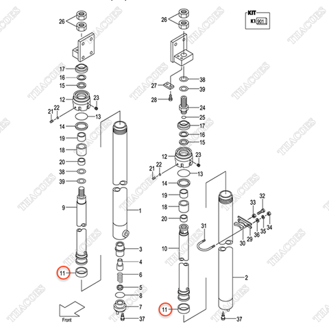 (35/40) Dẫn hướng 23460-53181 (sau)
