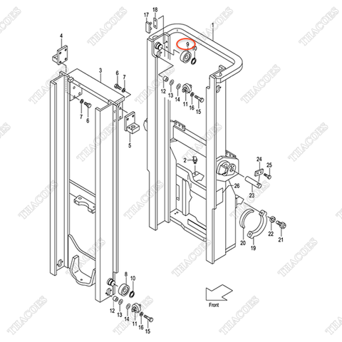 (35/40) Vòng bi nâng hạ 23818-20701 (OD143,5)