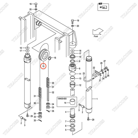 (35/40) Vòng bi lăn xích 24609-41242