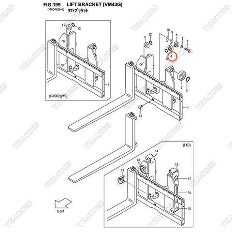 (45) Vòng bi nâng hạ 24258-33401 (OD91,5)