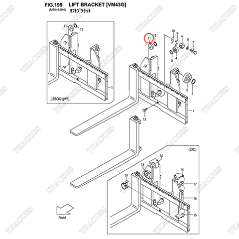 (45) Vòng bi nâng hạ 22198-22341; 24258-33401 (OD91,5)
