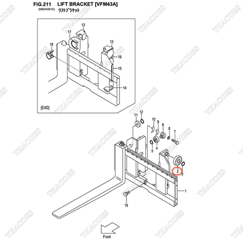 (35/40) Vòng bi nâng hạ 23818-20701 (OD143,5)
