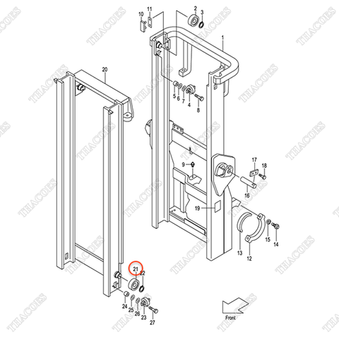 (35/40) Vòng bi nâng hạ 24609-42111 (OD 123,5)