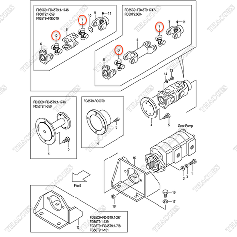 Khớp nối chữ thập 224W7-22211