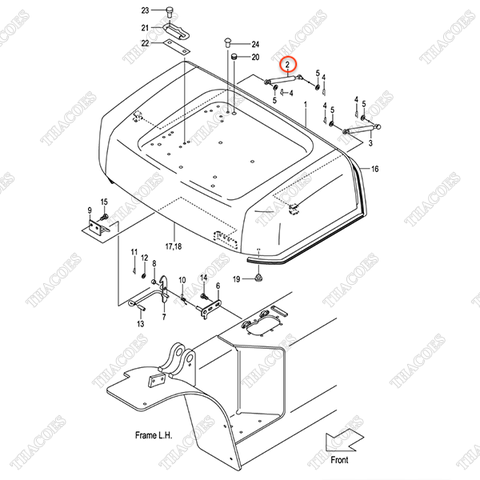 Xi lanh nắp capo phải 235C6-42301