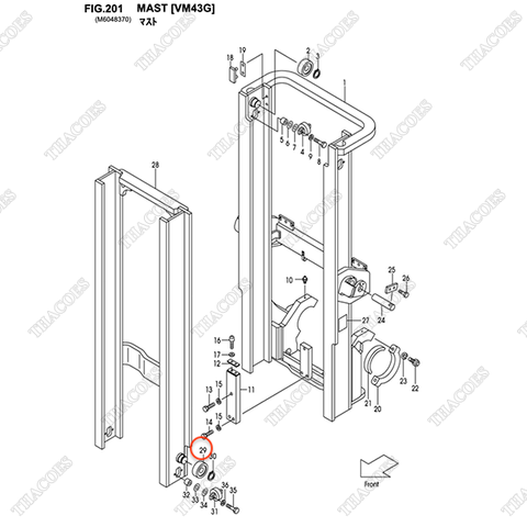 (50) Vòng bi nâng hạ 23958-22081 (OD144)