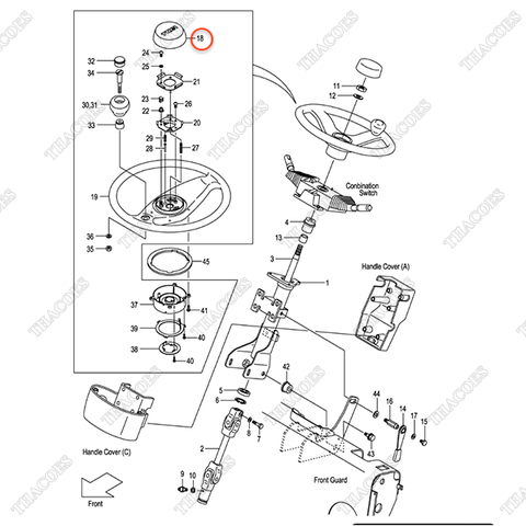 Nắp bấm còi 216G4-12761