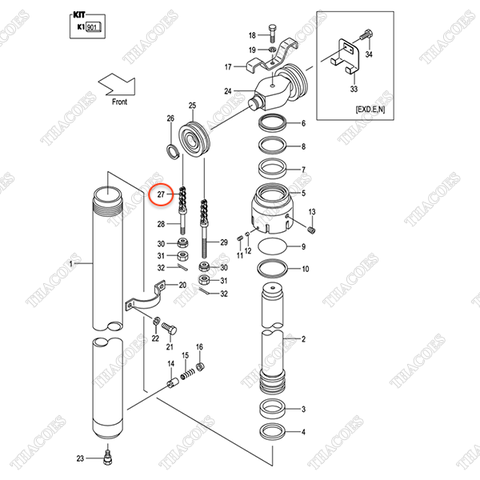 (35/40) Xích nâng hạ 23918-45771 (VFM400)