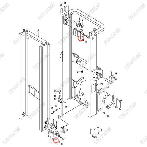 (35/40) Vòng bi nâng ngang 23818-30301 (OD67)